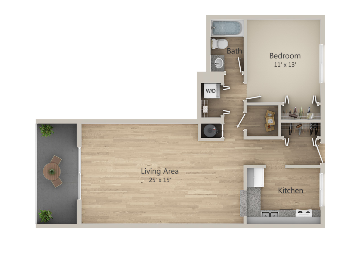 2D Floor Plan for French Open