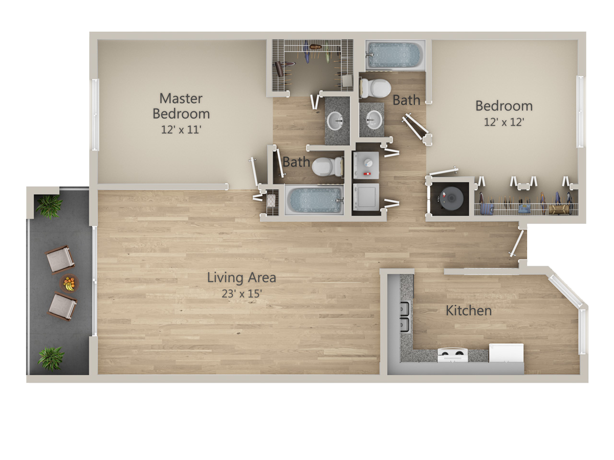 2D Floor Plan for Wimbledon